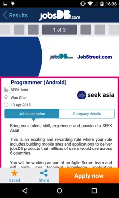 jobsDB android App screenshot 1