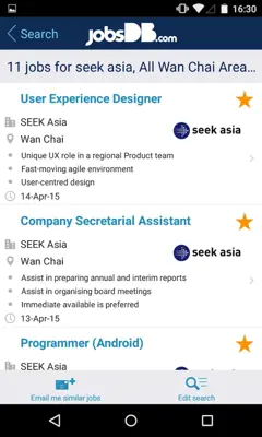 jobsDB android App screenshot 2